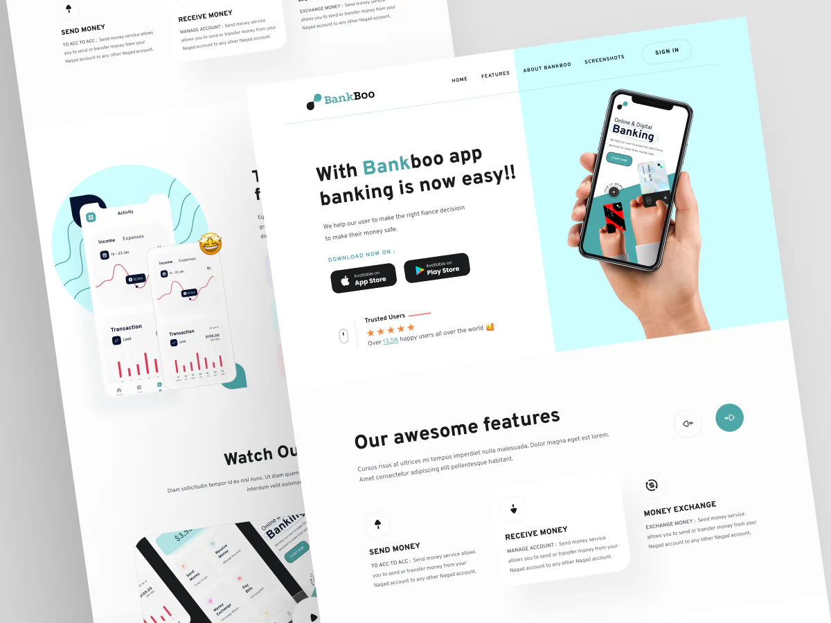 Banking App Promo Landing Page