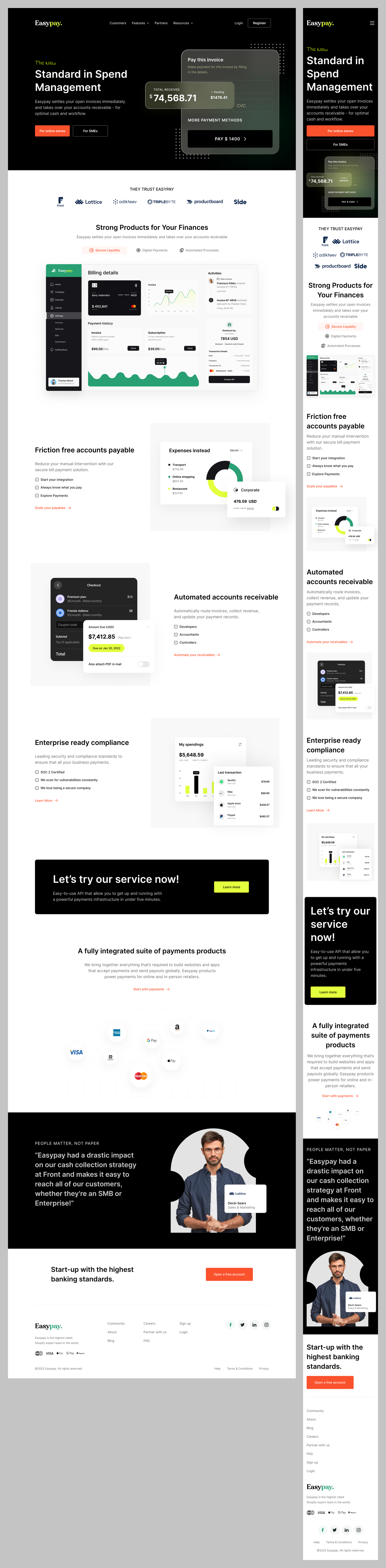 Online Payment Website Design