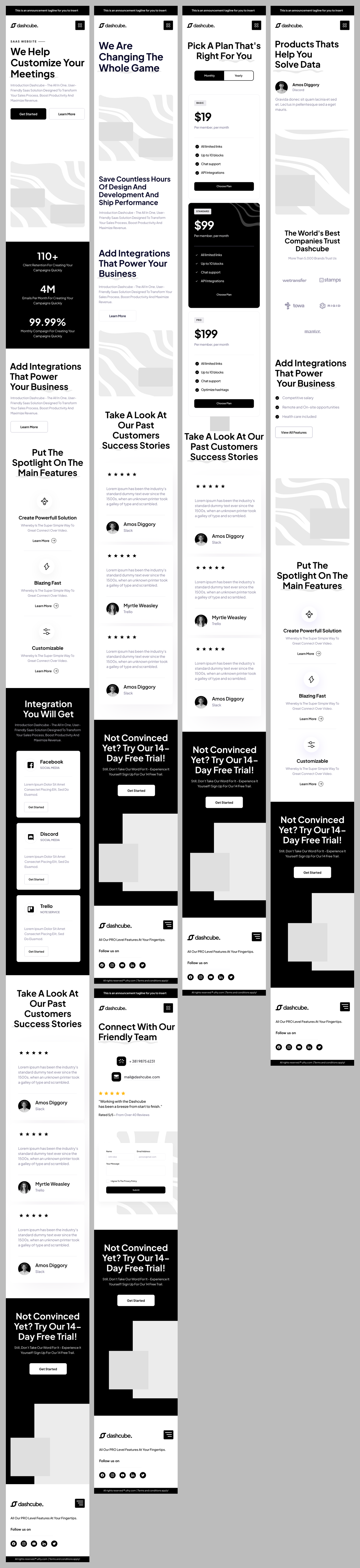 SaaS Meeting Website Design