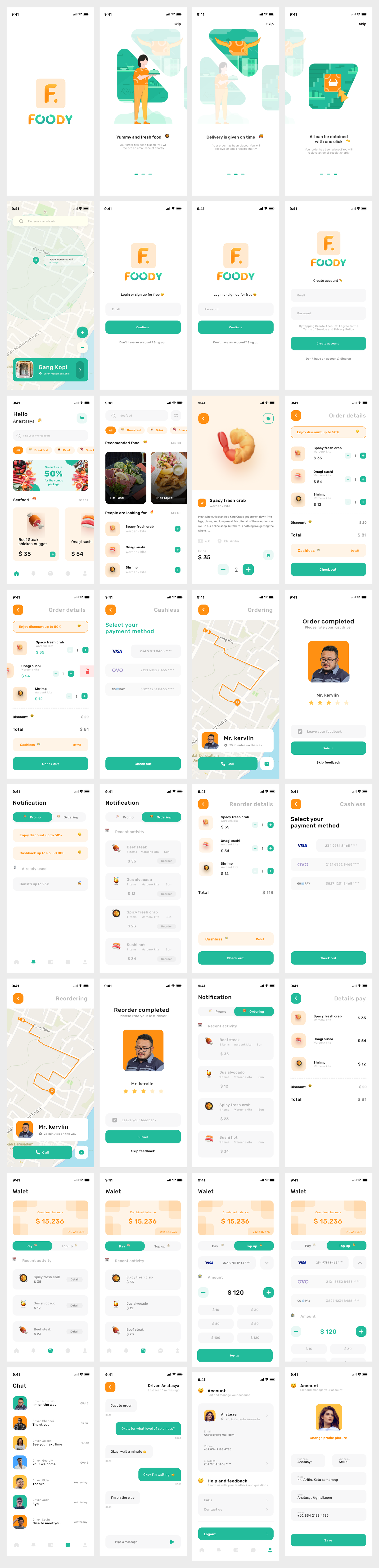 Fresh Food Delivery App UI Design