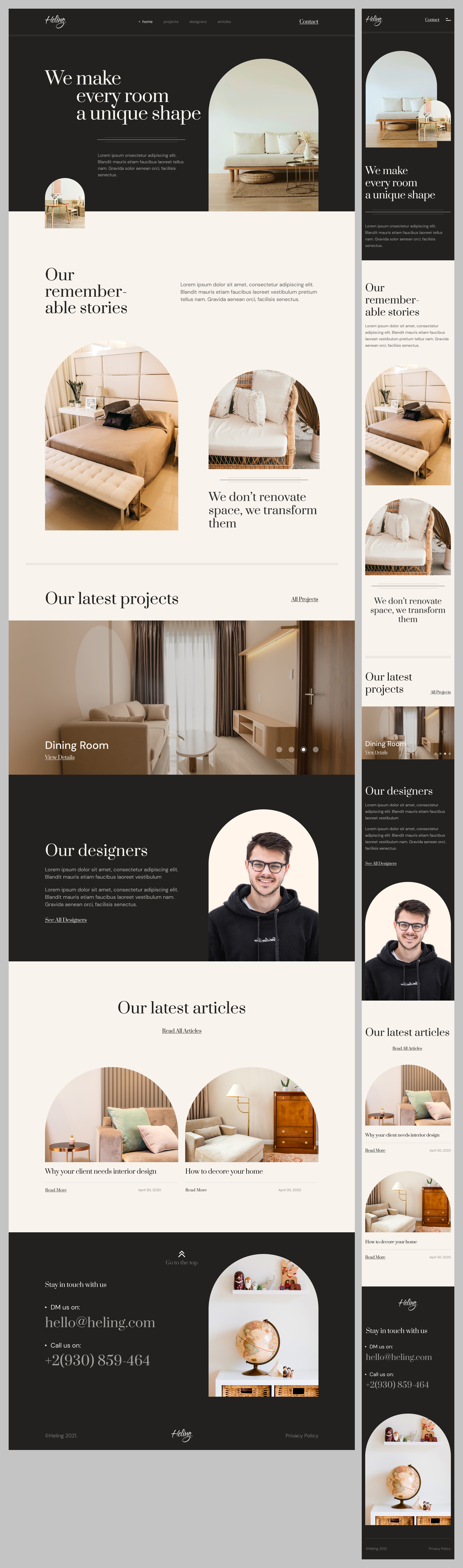 Interior Website Design