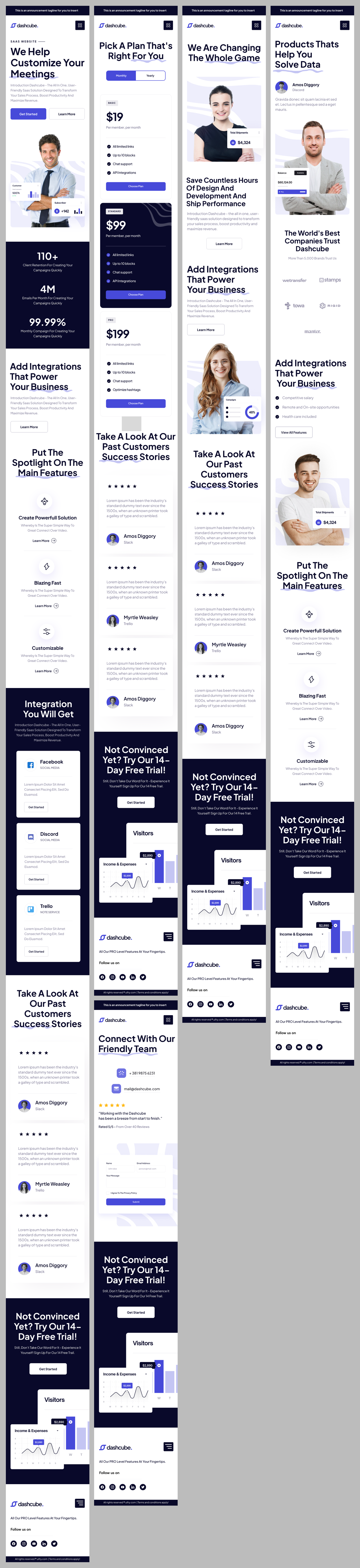 SaaS Meeting Website Design