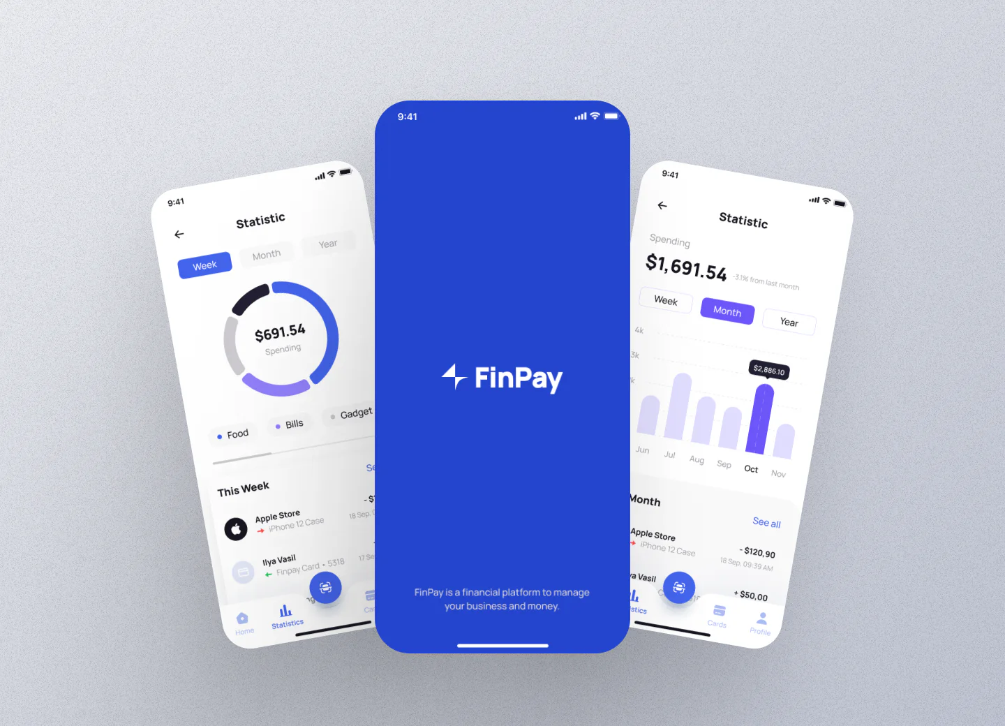 Smart Mobile Banking & Finance App UI Design