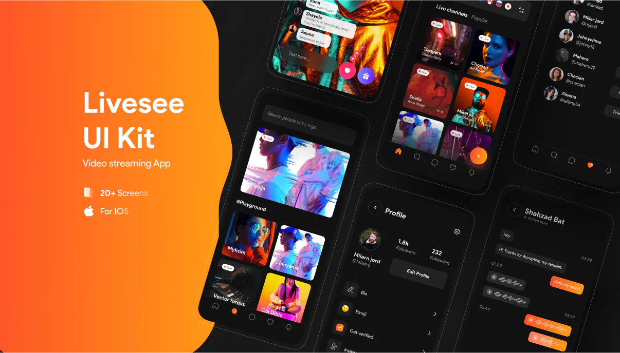 Live Video Streaming App Design