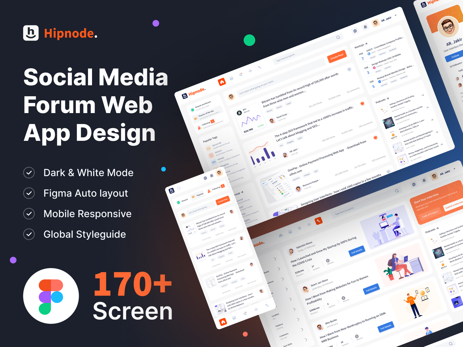 Social Media Forum Web App Design