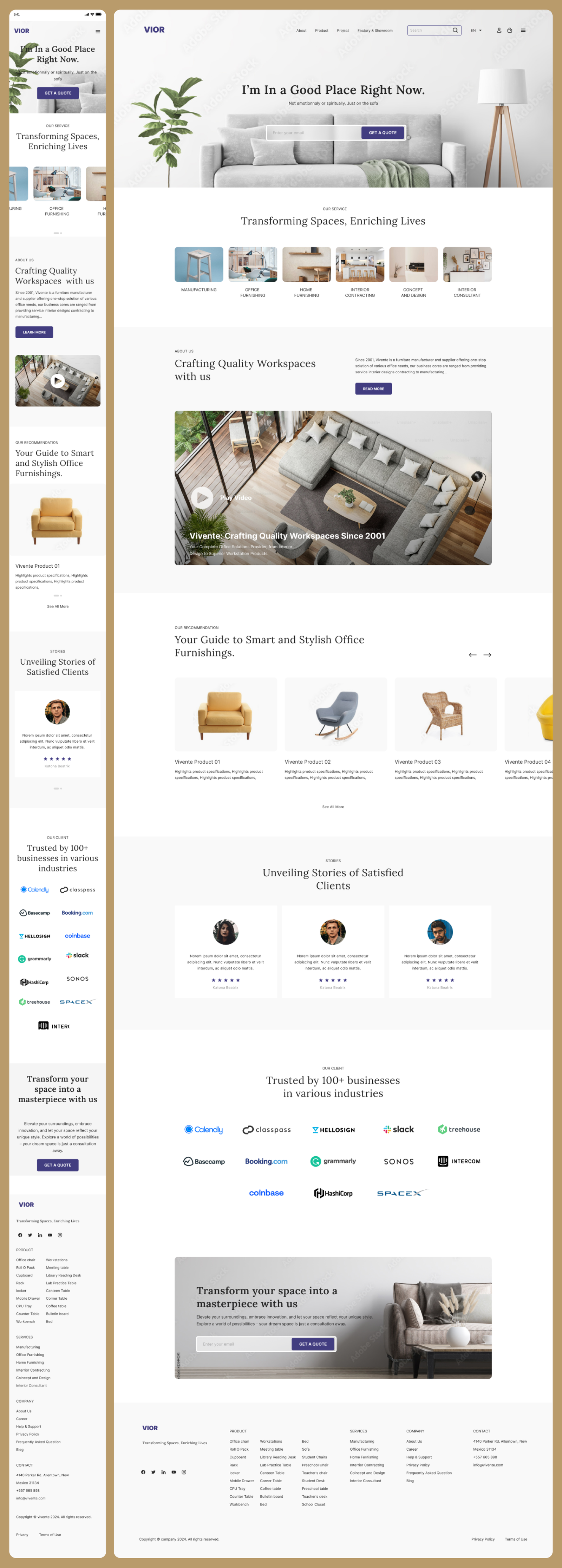 Modern Furniture Landing Page
