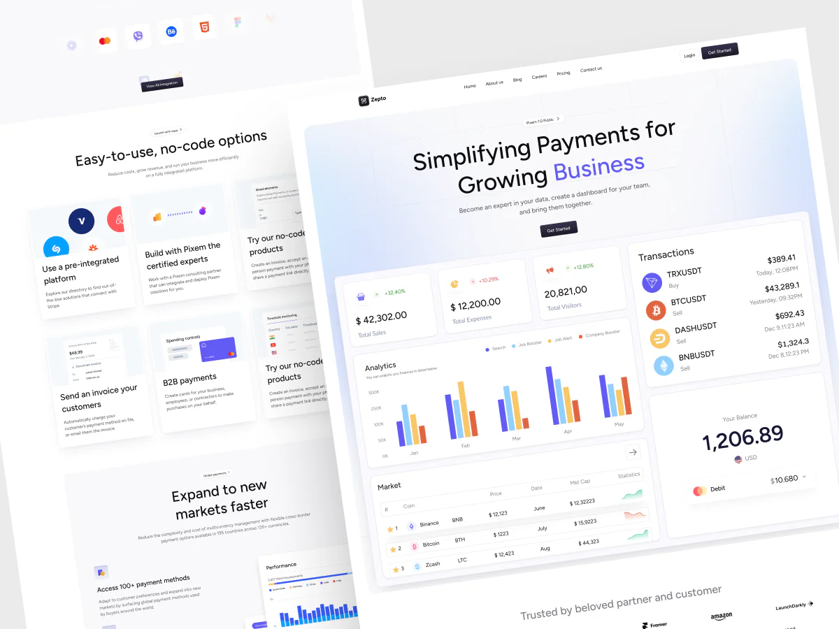 FinTech SaaS Website Design