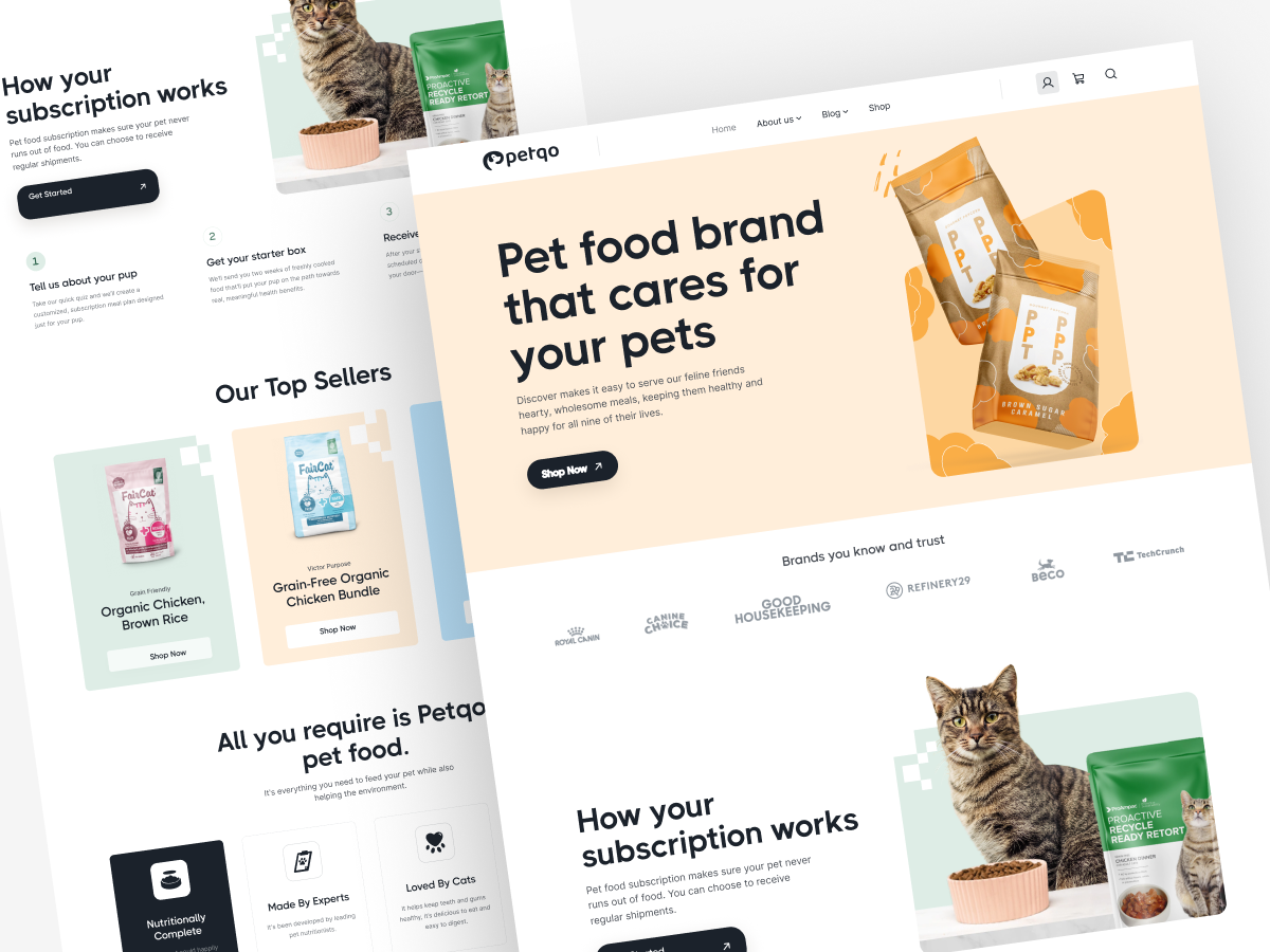 Pet Food E-Commerce Website Design