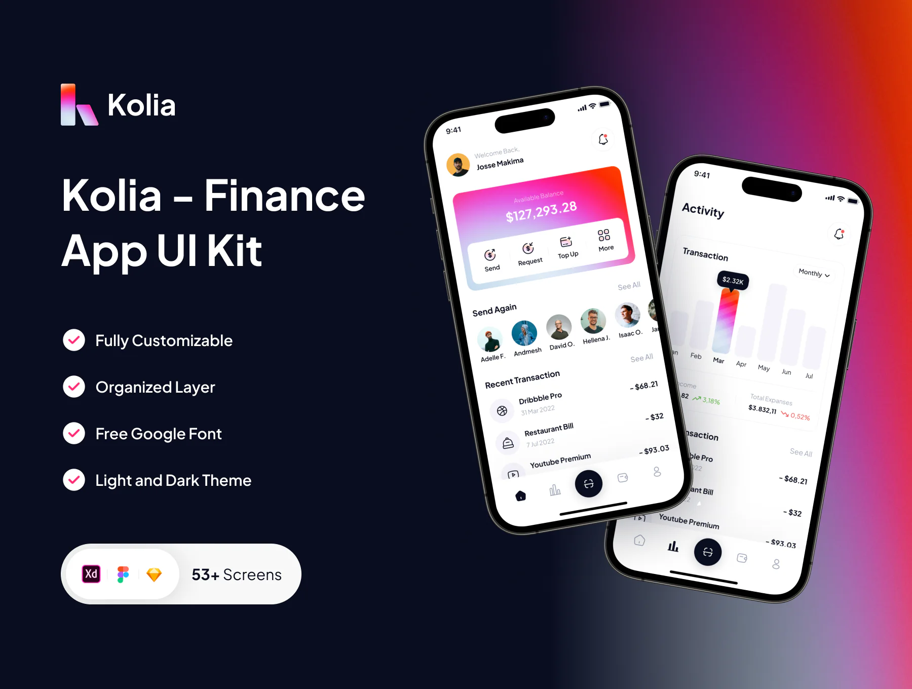 Finance app design