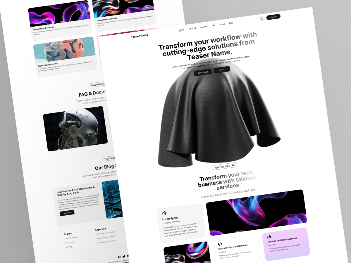 Technology & Innovation Website Design