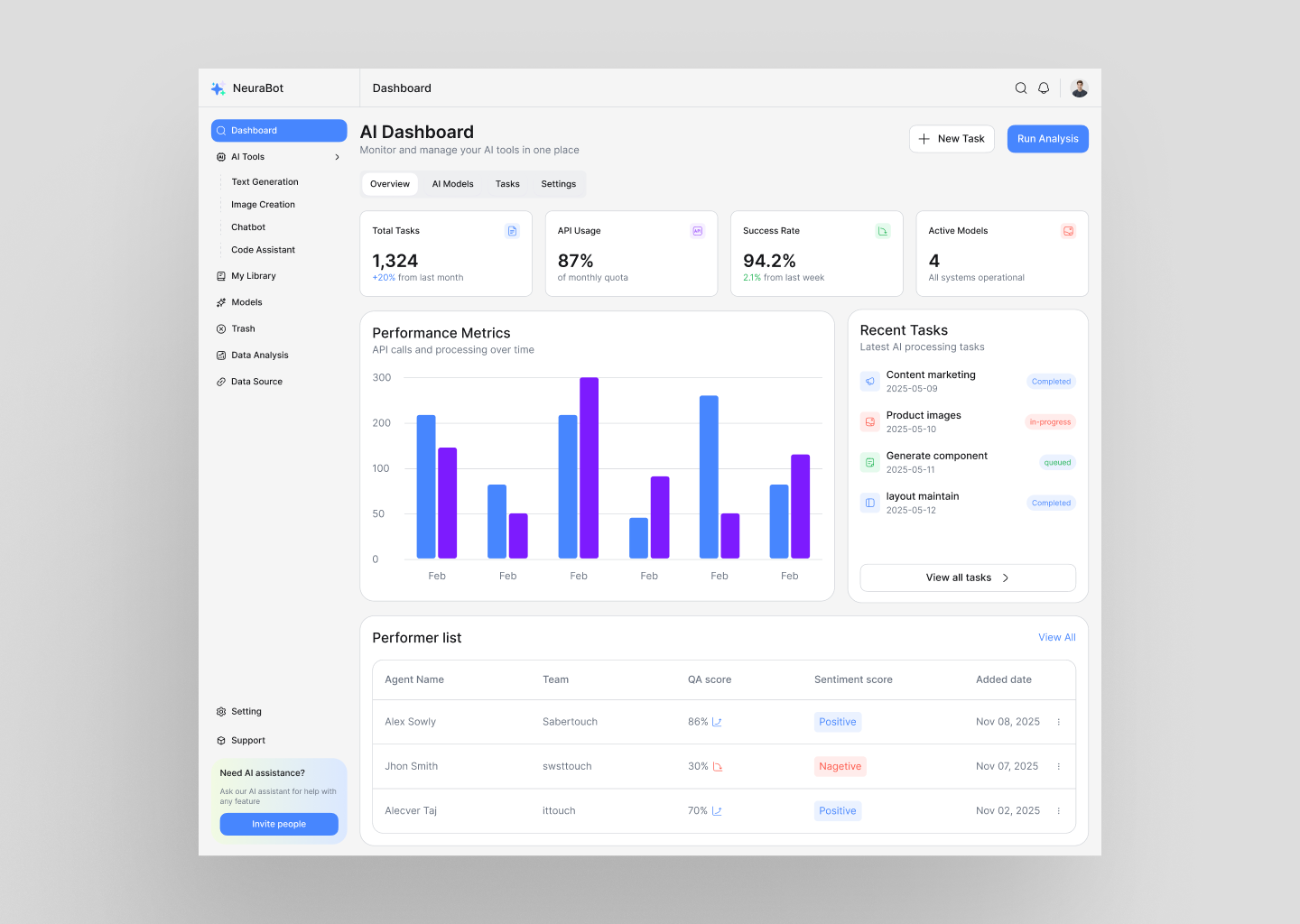 AI Assistant Tool Web App
