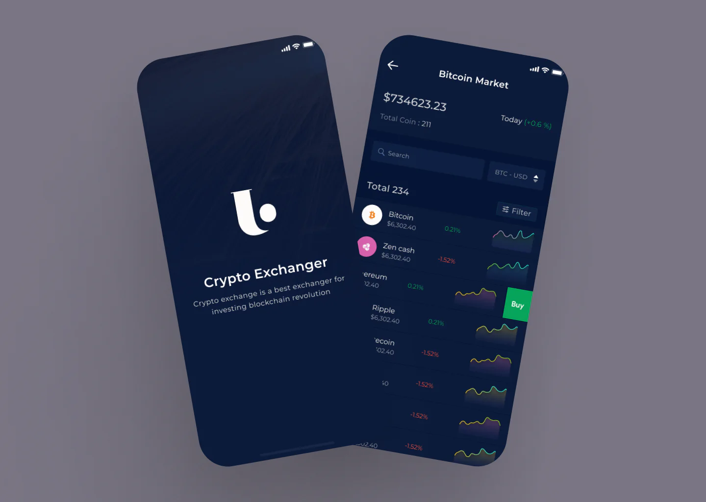 Crypto Exchanger App Design