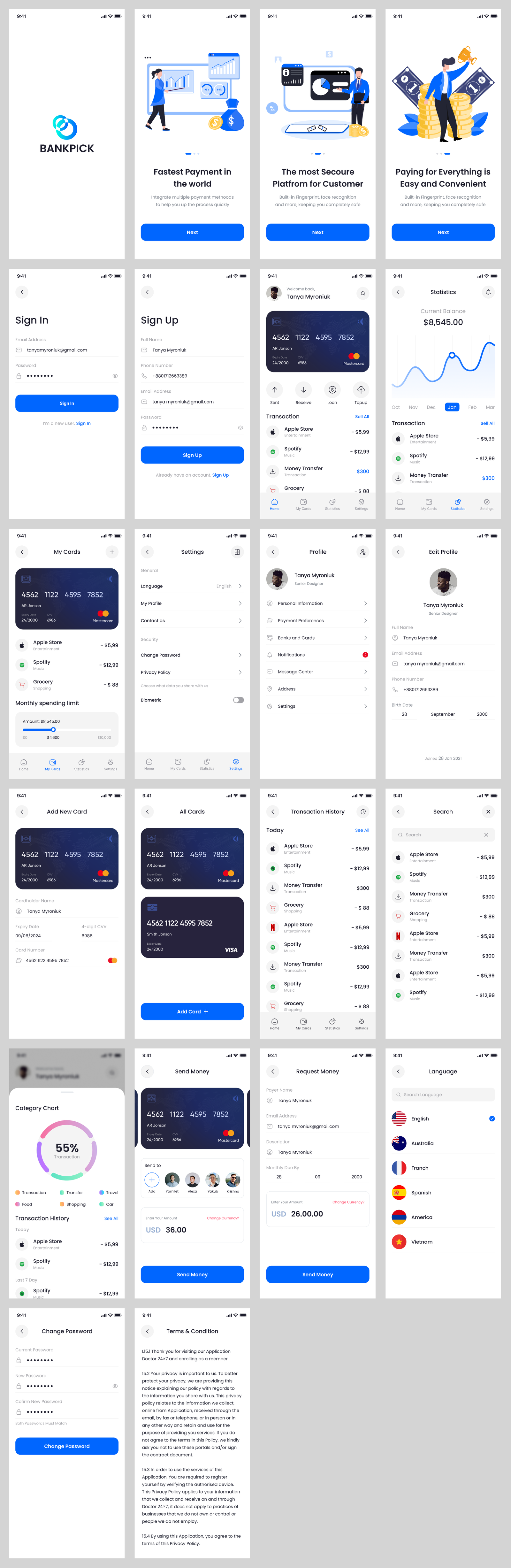 Mobile Banking App Design