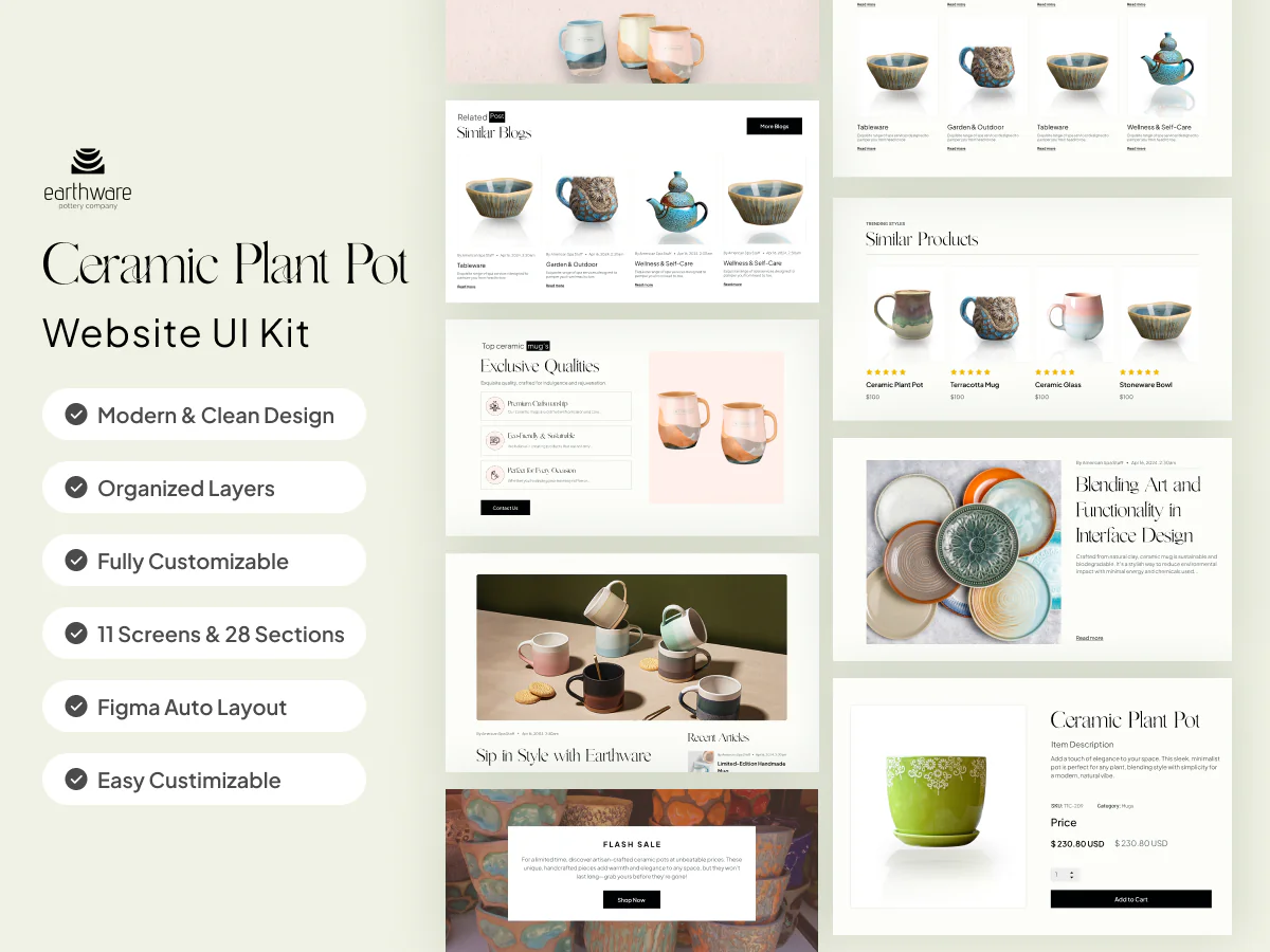 Ceramic Plant Pot Website Design