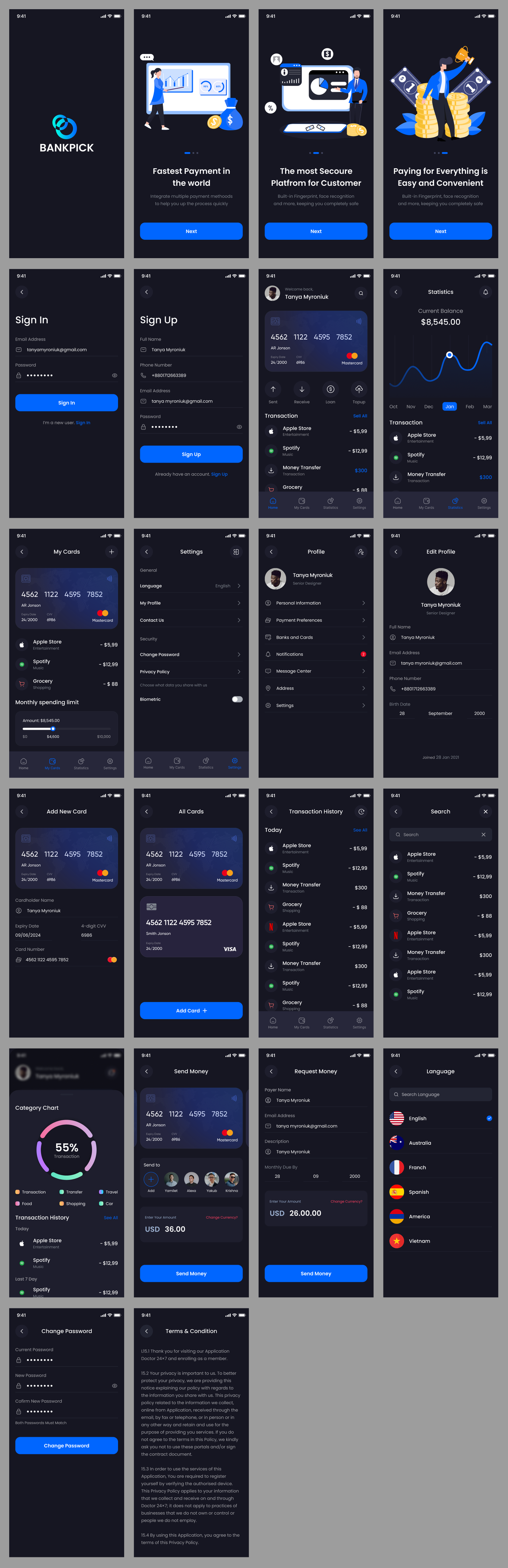 Mobile Banking App Design