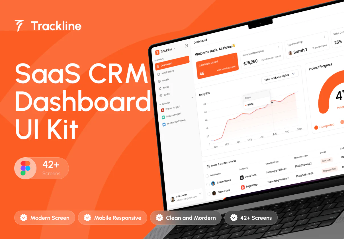SaaS CRM Dashboard  Design