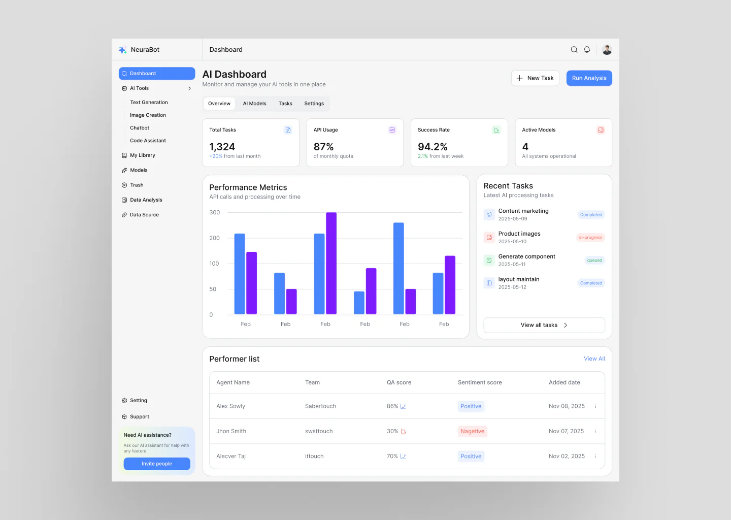AI Assistant Tool Web App