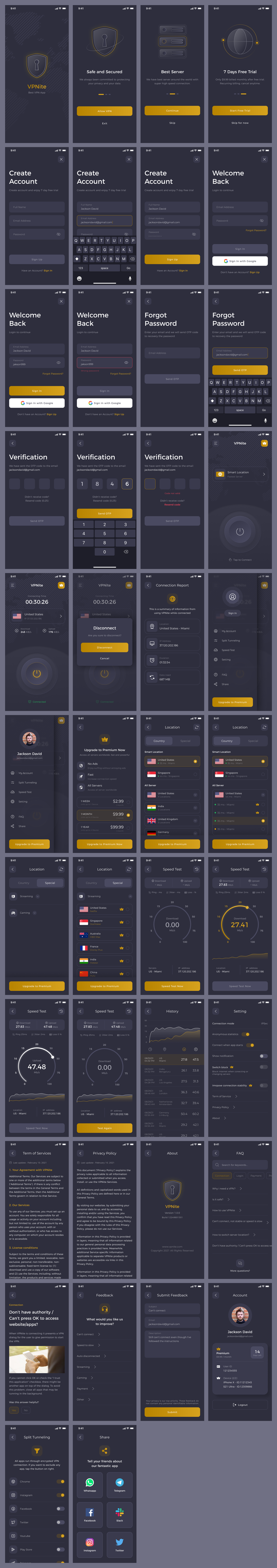 VPN Mobile App Design