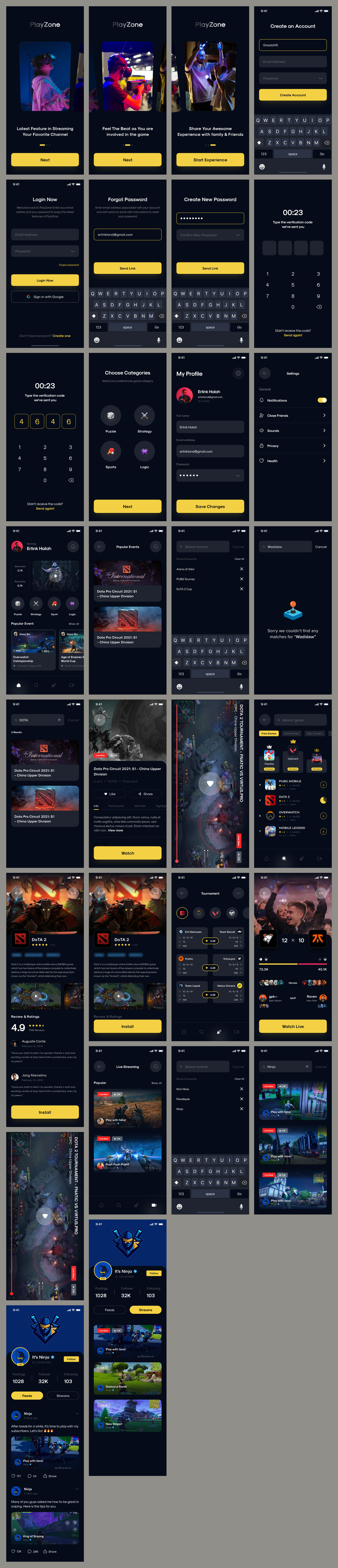 Gaming App Design