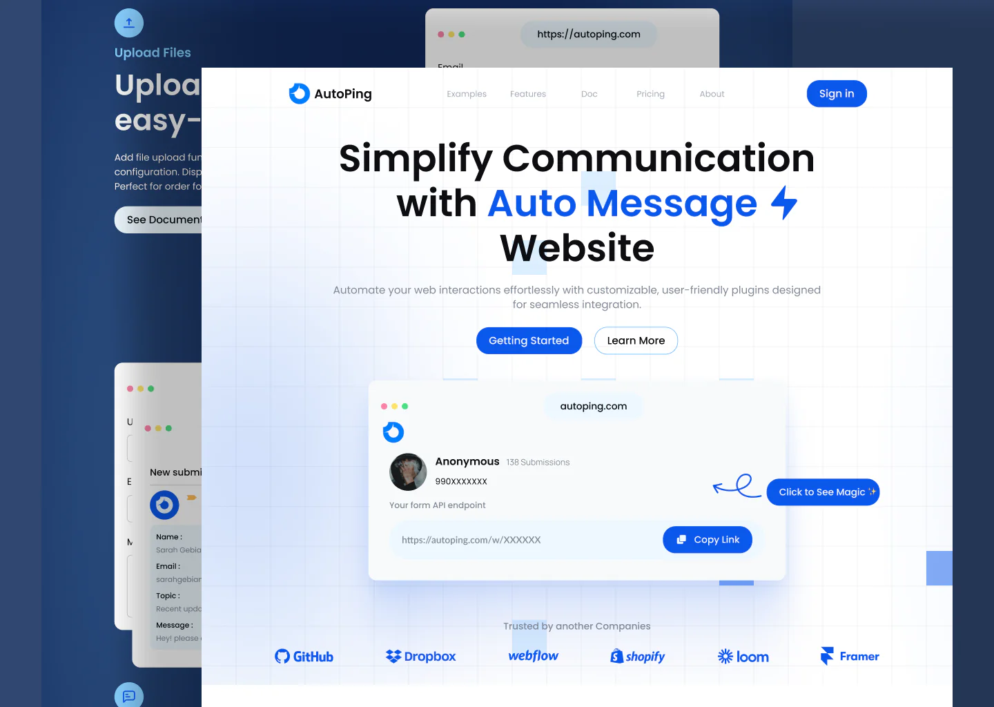 Automation landing page design