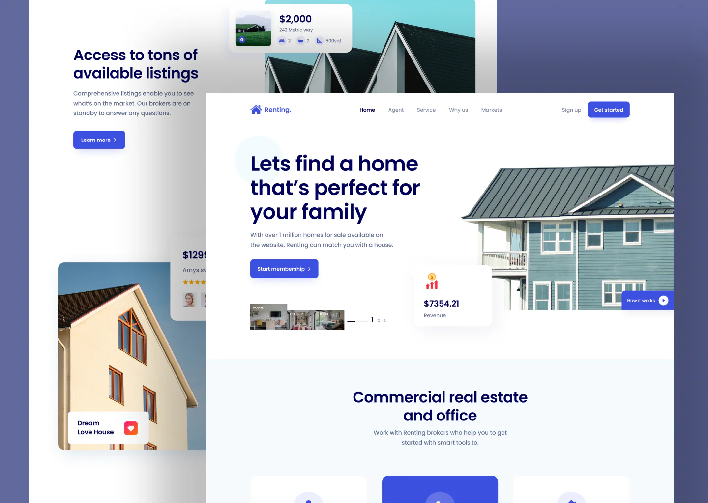 Real Estate Landing Page UI design
