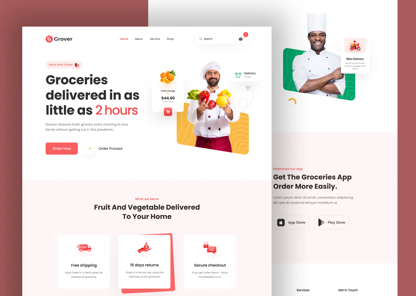 Grocery Food Delivery Website