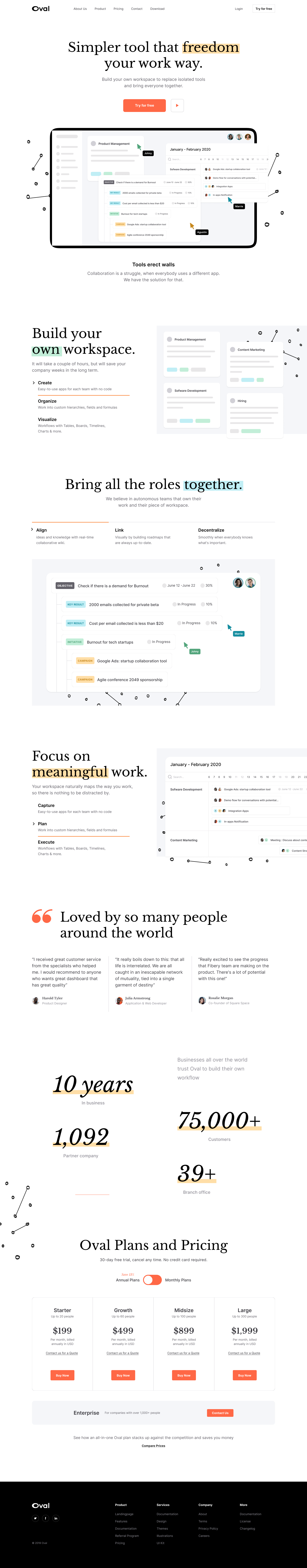 Oval - Saas Website