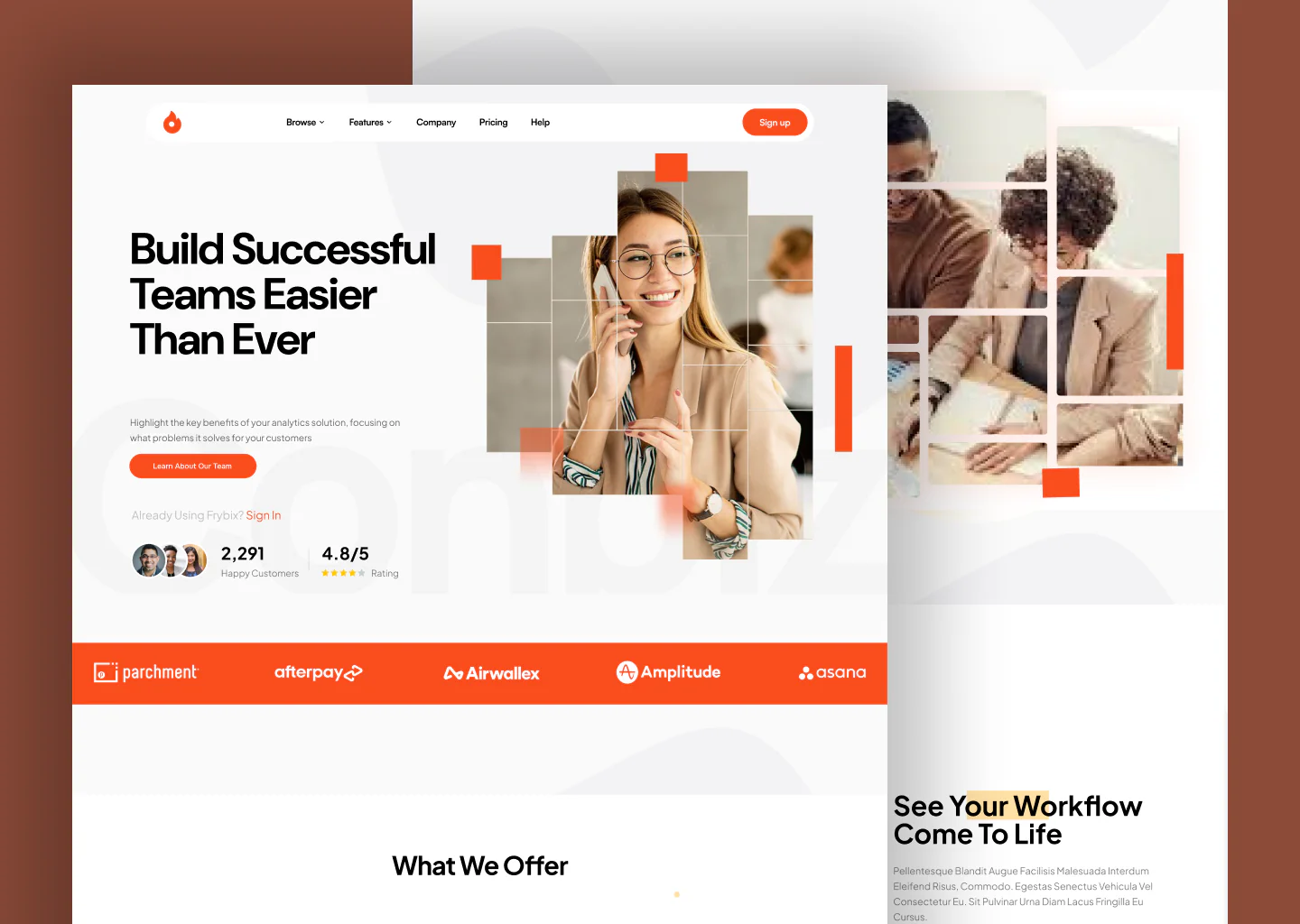 Modern Project Management Website UI Design