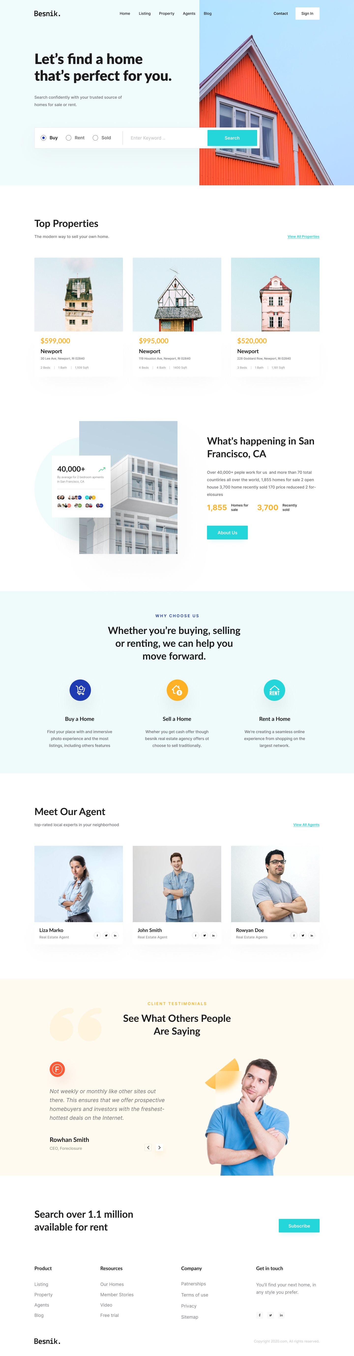 Real Estate Landing Pages design