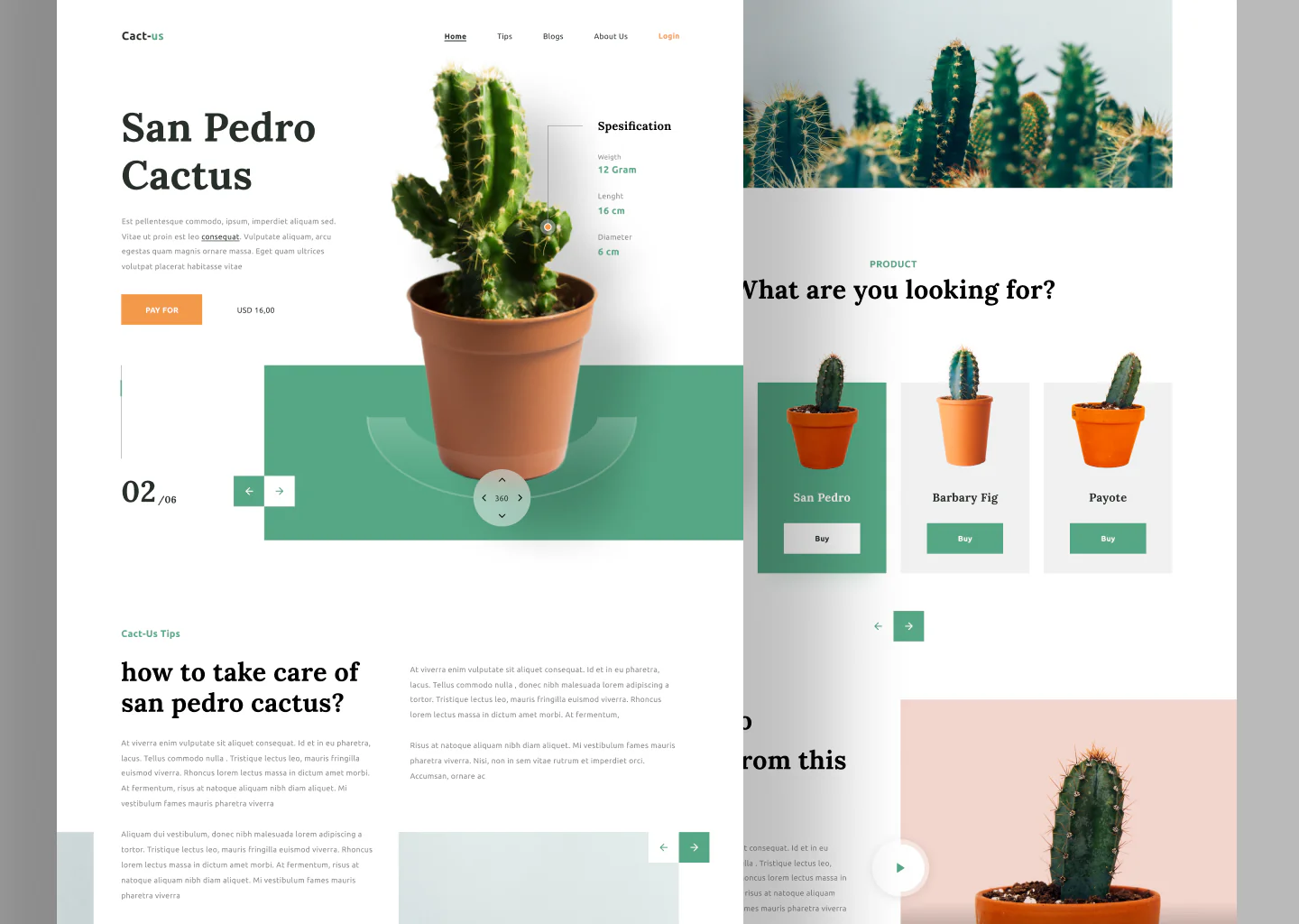 plants landing page