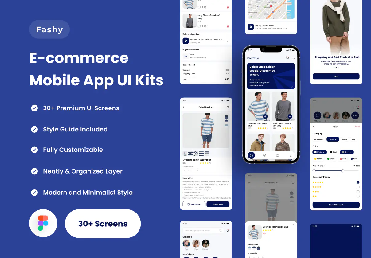 E-commerce Mobile app ui kits