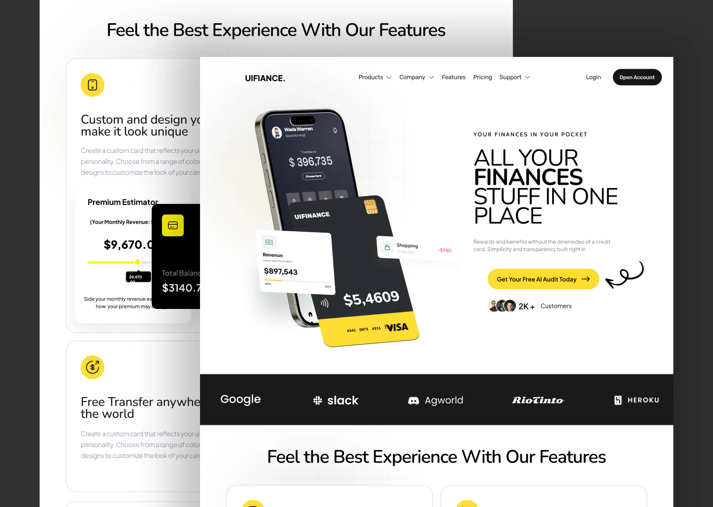 Financial Landing page