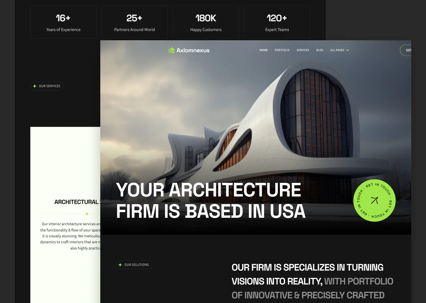 Architecture Landing page design