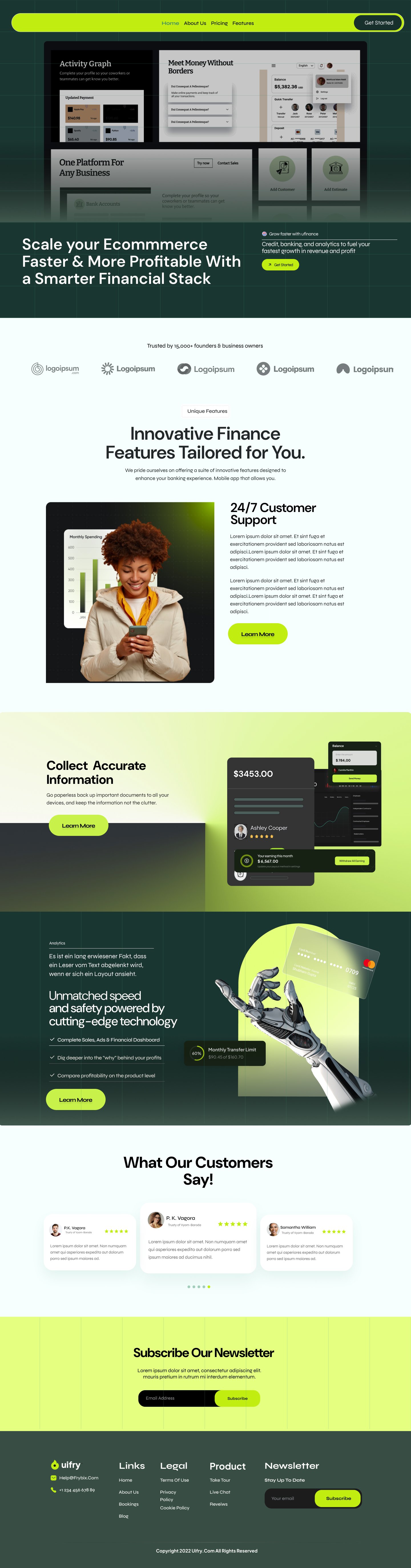 Finance Landing Page
