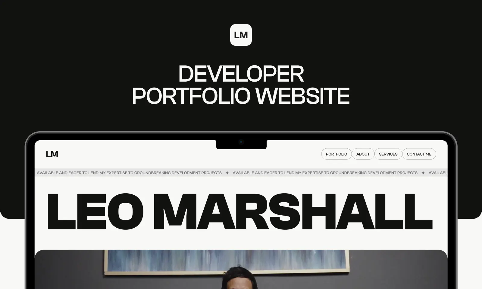 Developer Portfolio landing page design