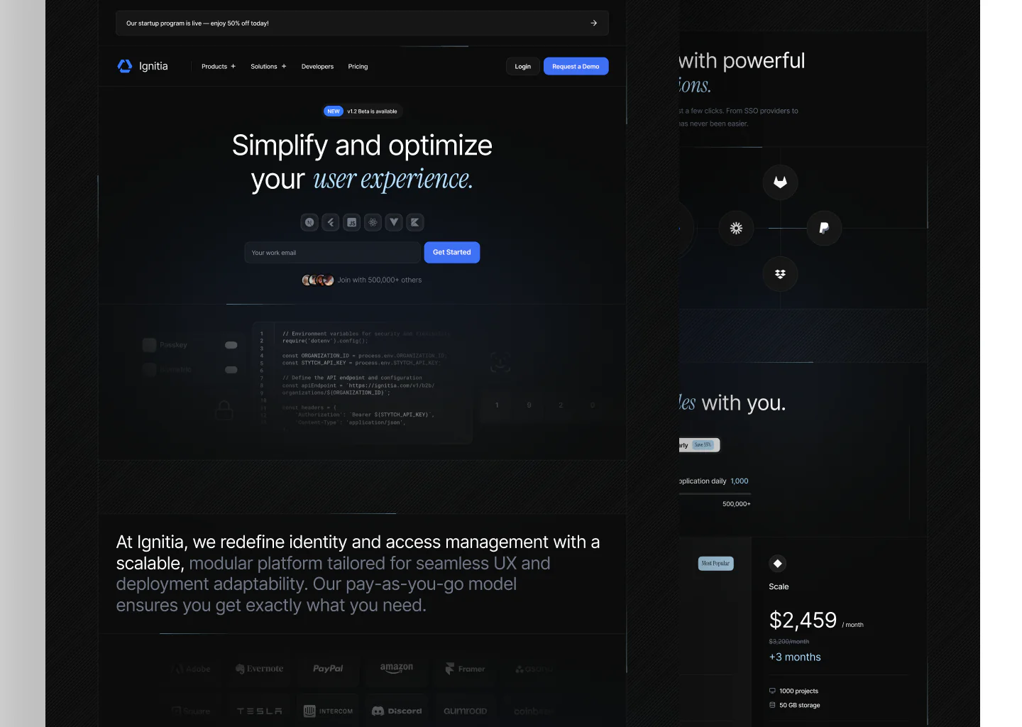 User Management & SaaS - Website UI Kit