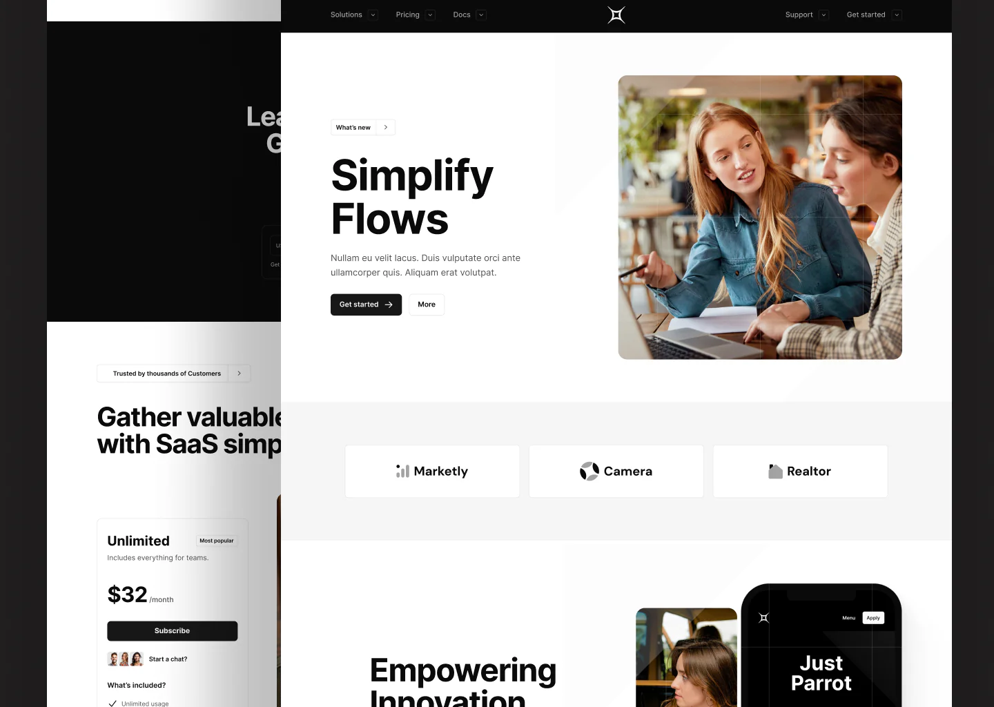SaaS Landing Page UI Kit