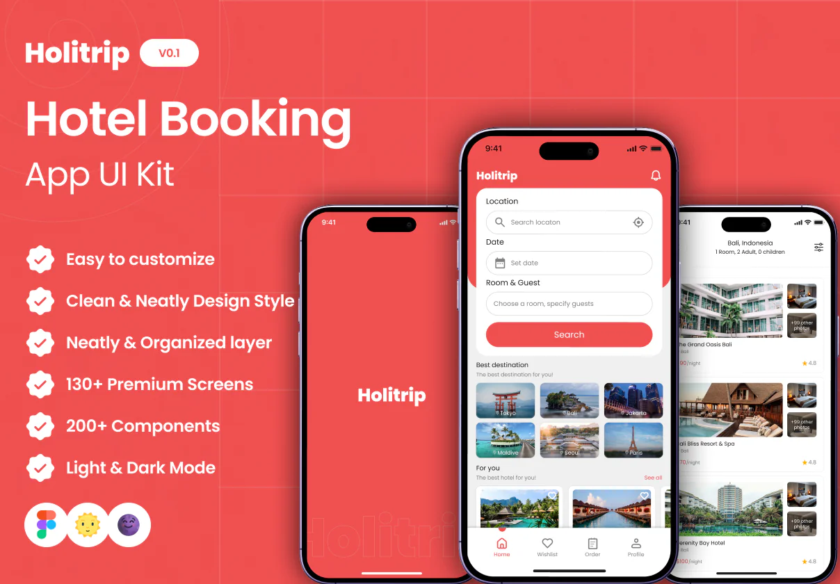 Modern Travel Booking & Trip Management App UI