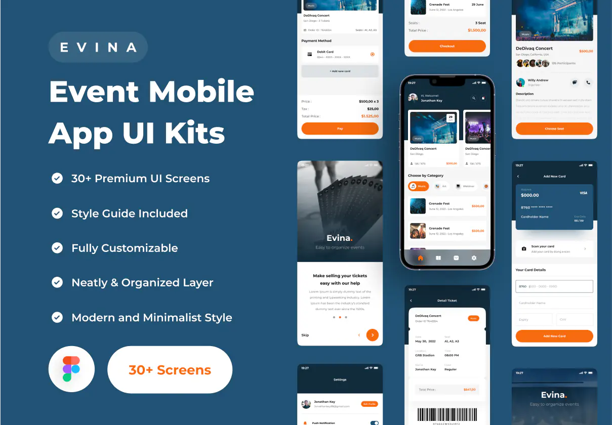 Event Mobile App UI Kits
