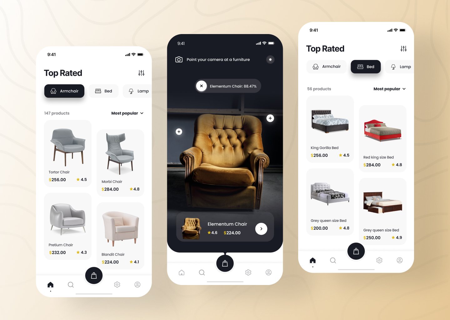Furniture eCommerce App UI