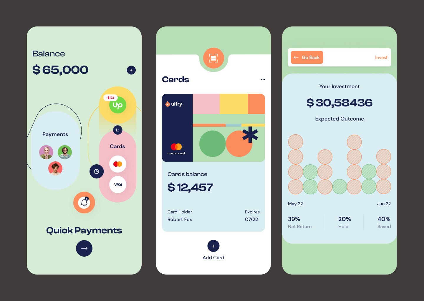 Fintech Mobile App UI
