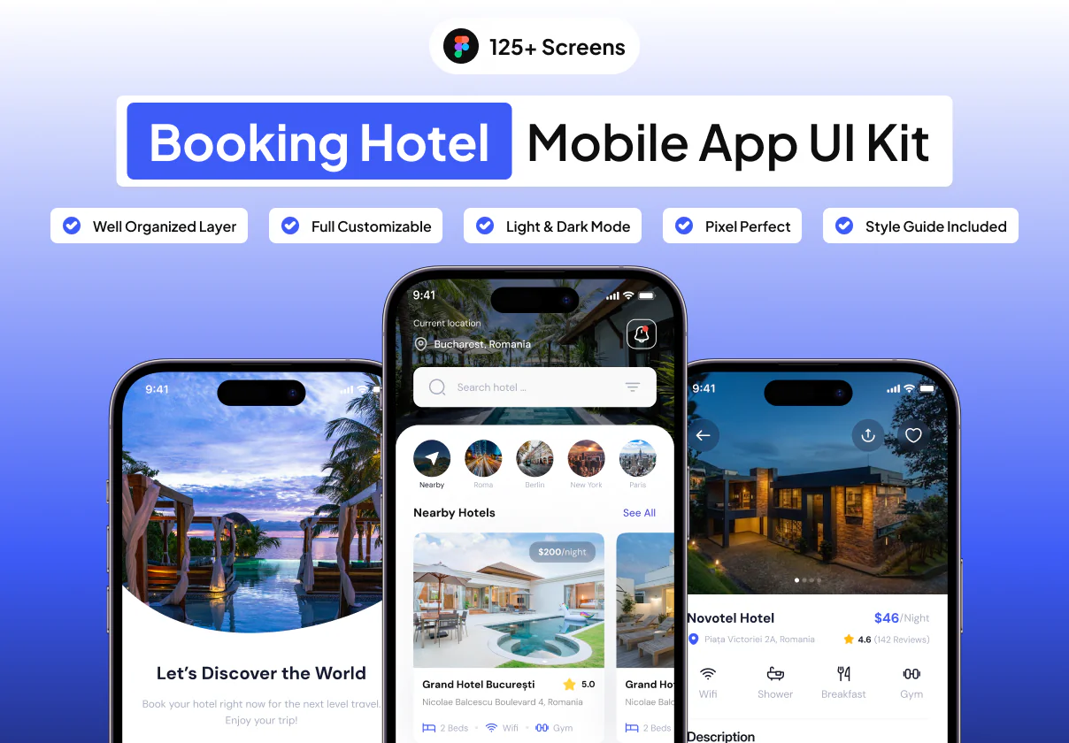 Hotel Booking & Reservation App UI