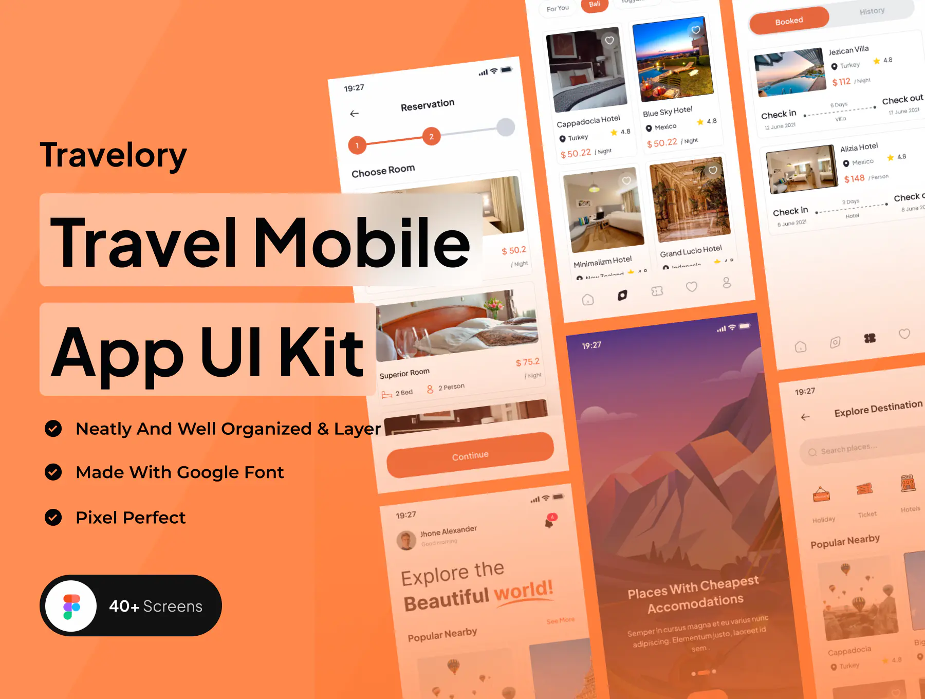 Travel Booking & Trip Planner App UI