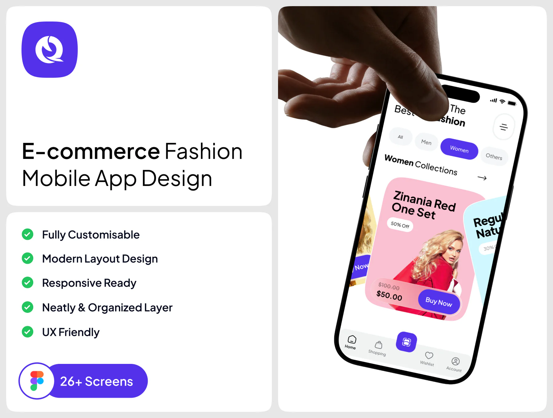 Fashion eCommerce App UI – Trendy, Bold & User-Centric