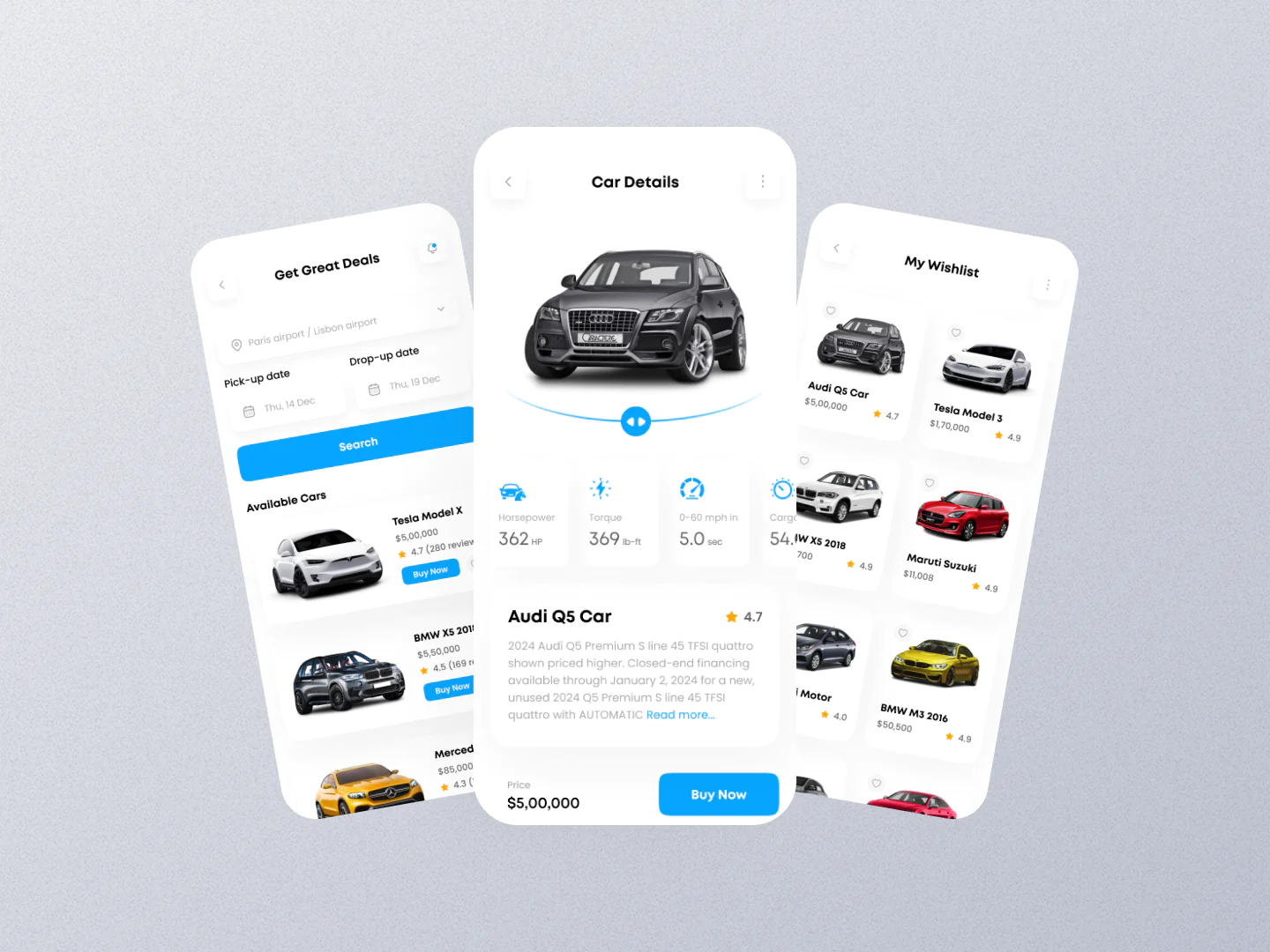 Car Rental App Design